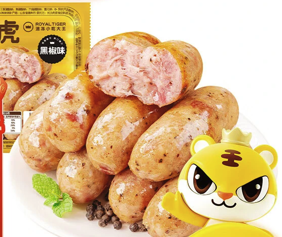 皇家小虎 肉感滿滿 | 黑椒味烤腸500g（任選5件）
