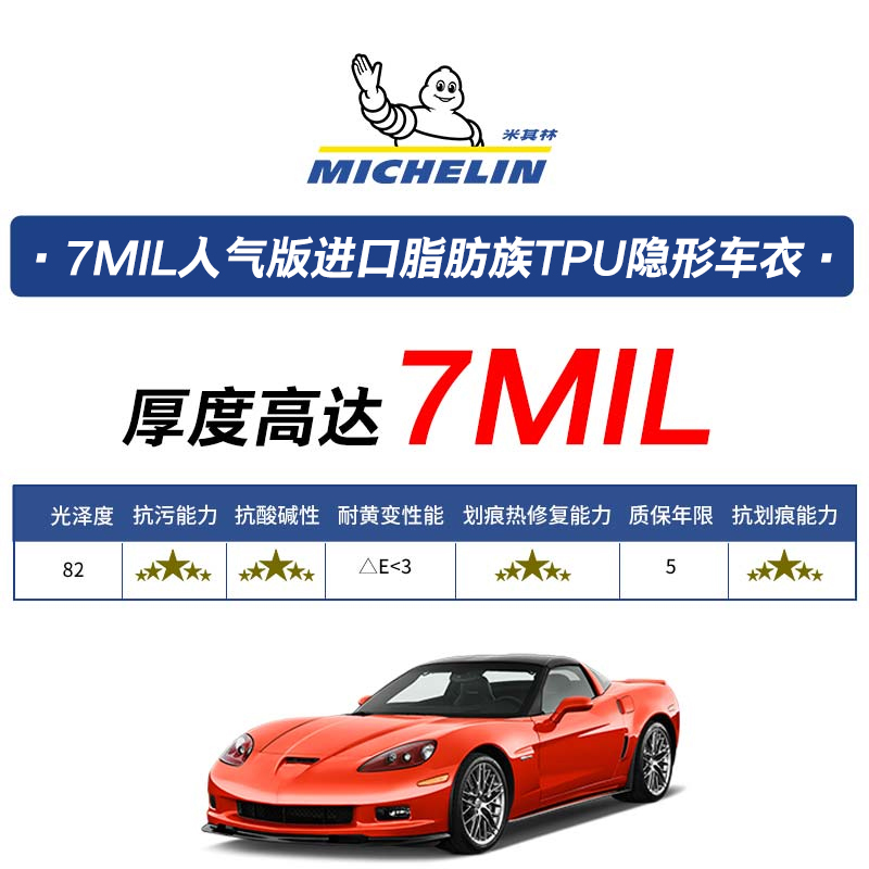 MICHELIN 米其林 tpu隱形車衣貼膜全車身漆面保護膜 7MIL人氣版