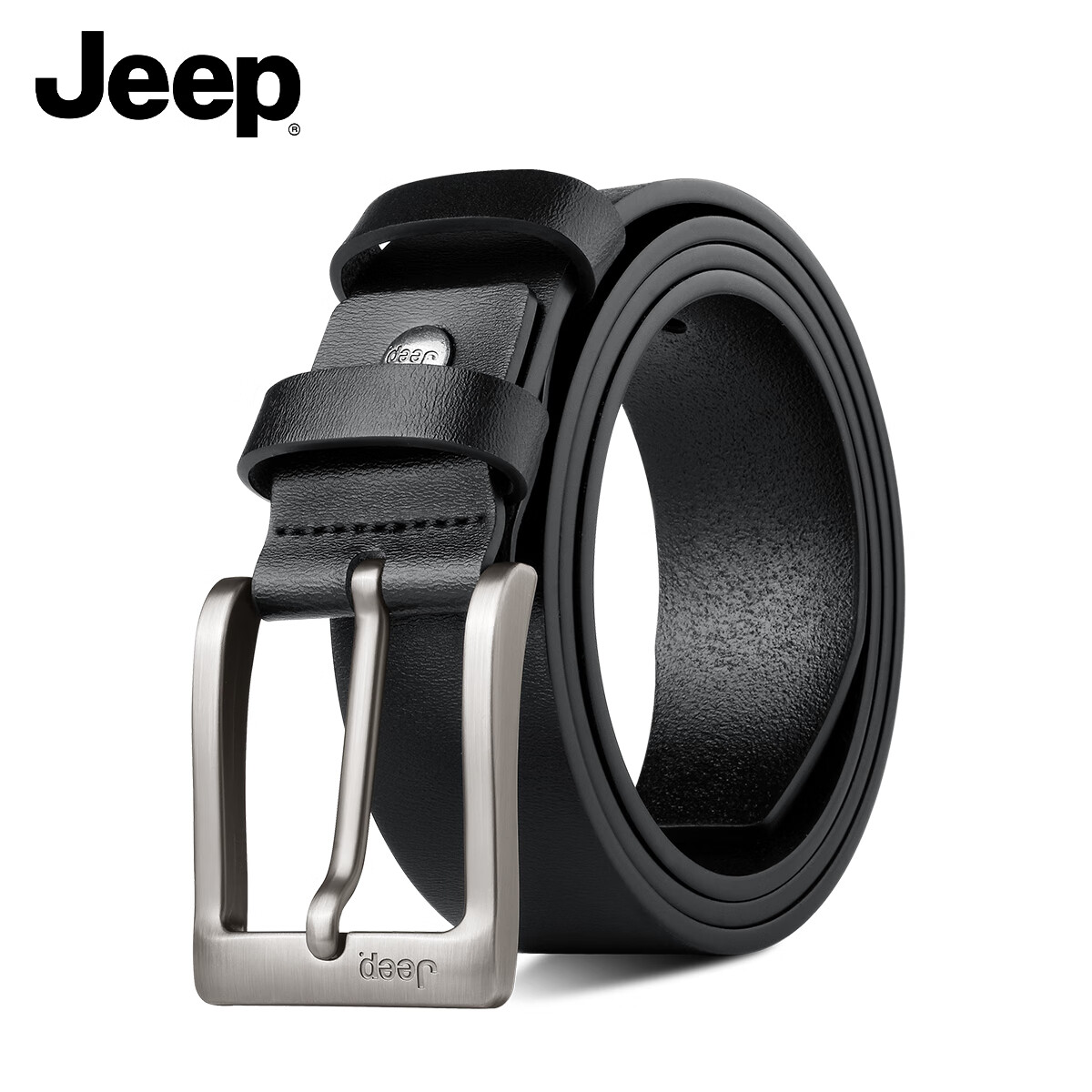 Jeep 男款真皮針扣皮帶 100174729601