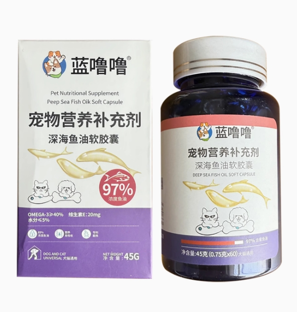 藍嚕嚕 深海魚油膠囊貓犬通用 60顆