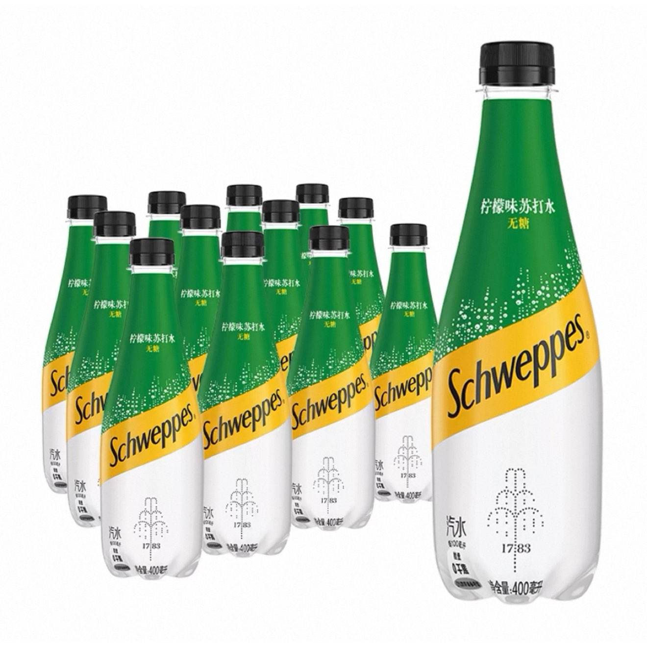 88VIP：怡泉 檸檬味蘇打水400ml*12瓶