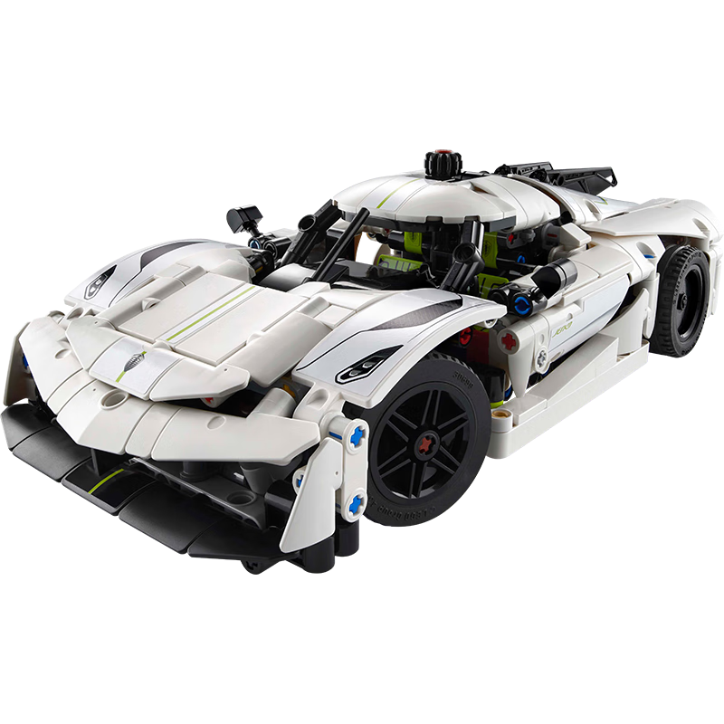 微信小程序、plus會員：樂高（LEGO）積木機(jī)械組系列42184 柯尼塞格白色超跑男孩兒童玩具兒童節(jié)禮物