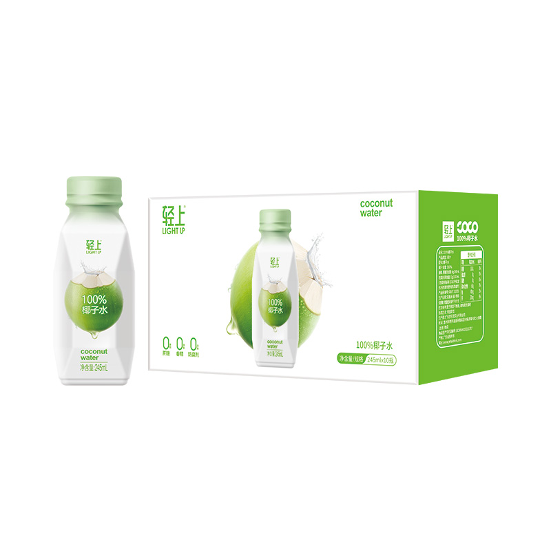 輕上 LIGHT UPPER 100%純椰子水 孕婦可喝電解質飲料 245ml*10瓶