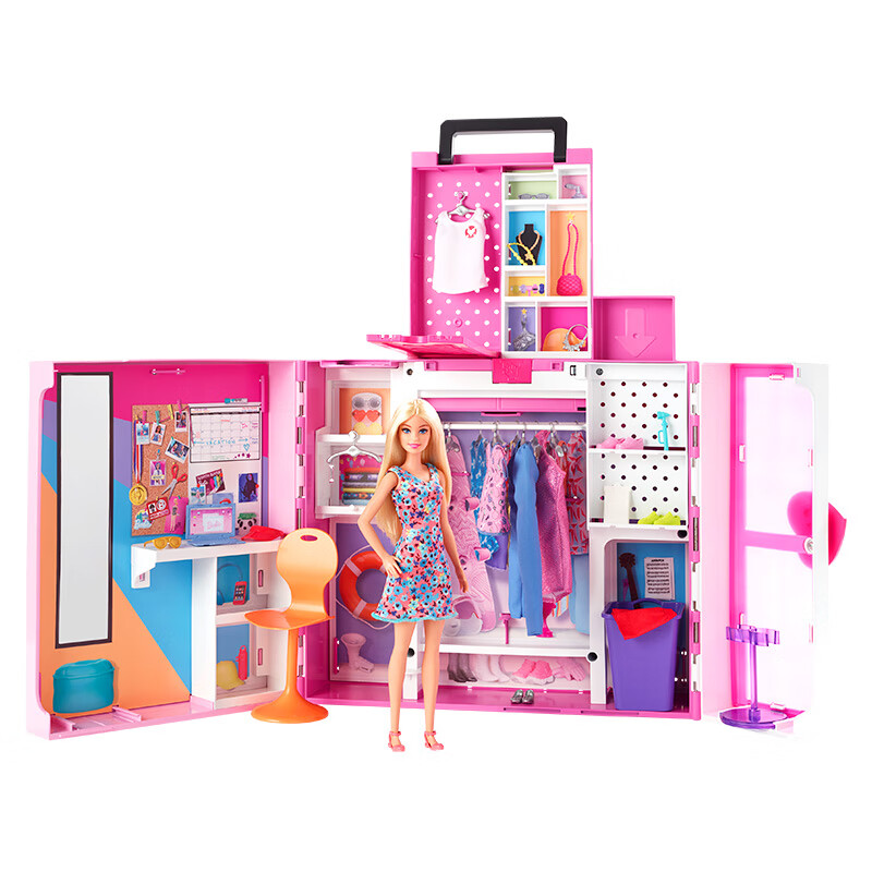 京東PLUS：Barbie 芭比 衣櫥系列 HGX57 雙層夢幻衣櫥 芭比娃娃