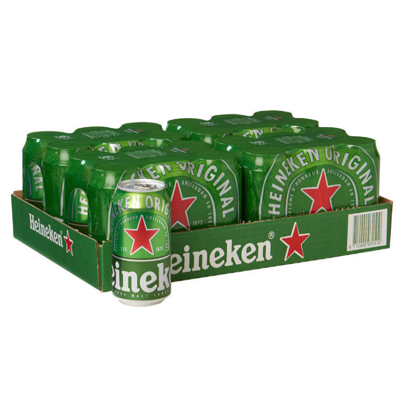 喜力 啤酒 荷蘭原裝進口海尼根喜力 330mL*24罐