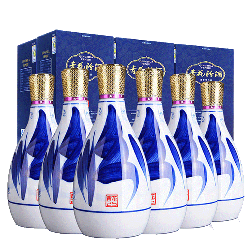 plus會員、8號0點:汾酒 青花25 清香型白酒 42度 475mL*6瓶 整箱裝