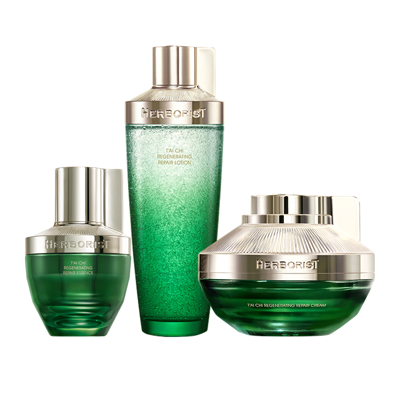 佰草集【太極肌源】面部修護套裝(啵啵水200ml+面霜50g+蜜30ml)護膚禮盒