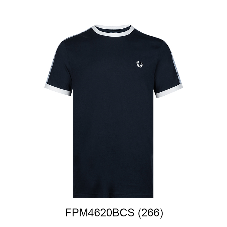 FRED PERRY 麥穗刺繡logo男士全棉短袖T恤男推廣