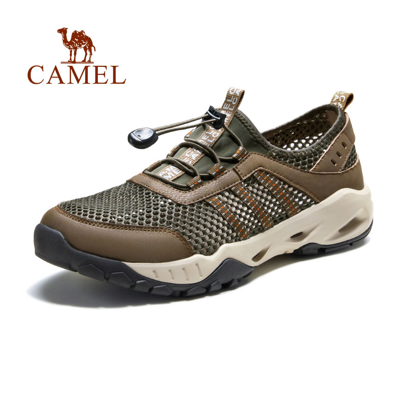 88VIP會員：CAMEL 駱駝 溯溪鞋男士2024夏季新款網(wǎng)鞋男透氣輕便涉水鞋戶外休閑運動鞋
