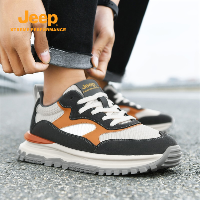 Jeep 復古拼接男士運動休閑鞋 P211591204