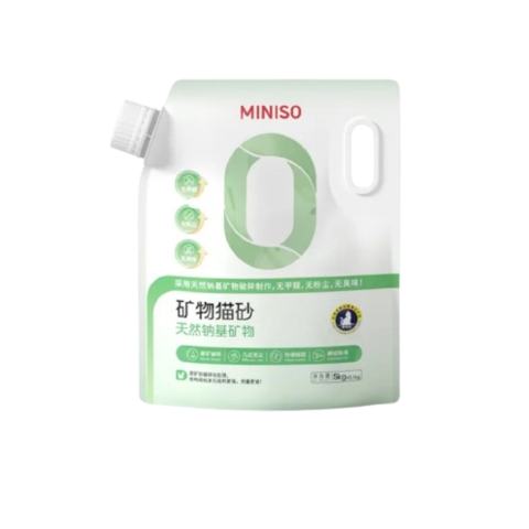 plus：名創(chuàng)優(yōu)品 天然鈉基礦砂 除臭結(jié)團無塵膨潤土貓砂 5kg