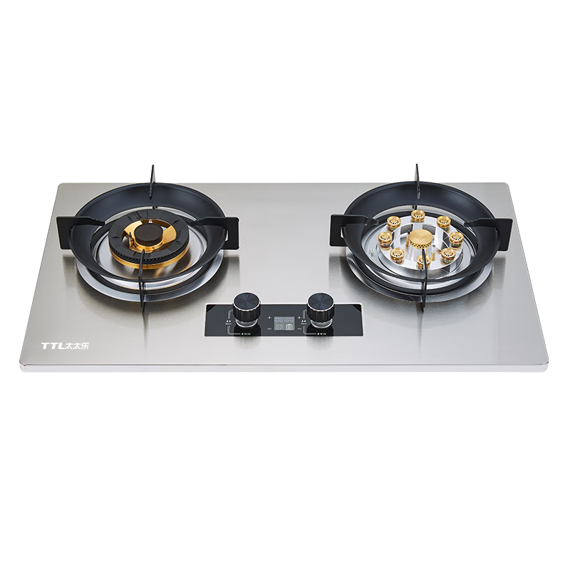 太太樂 TTL 燃氣灶煤氣灶雙灶家用臺嵌兩用一級能效 猛火雙九腔+定時+熄火保護