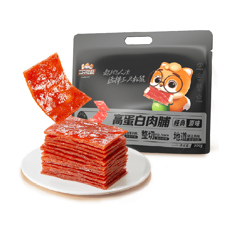 三只松鼠 高蛋白肉脯量販裝 500g