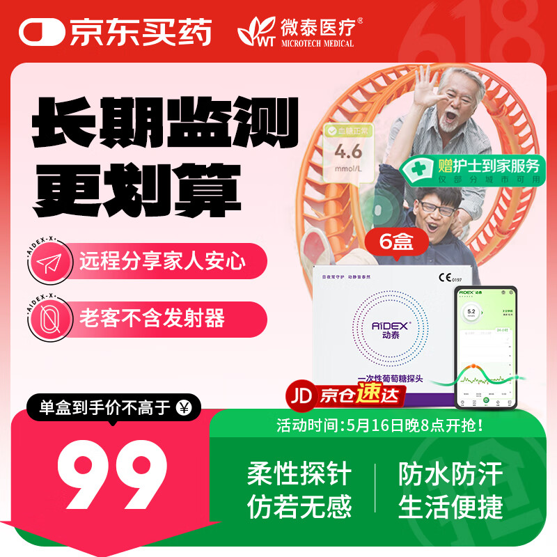 國家補貼，歷史低價：微泰 動泰 動態血糖儀 免采血24