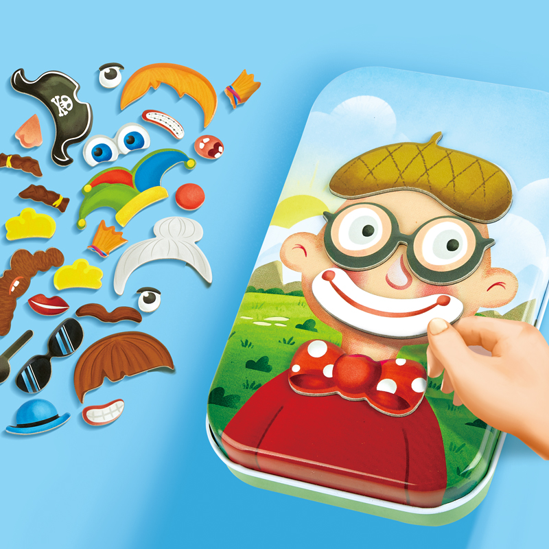 Hape 口袋玩具桌游蛇棋變裝磁力貼釣魚游戲磁力片手指足球兒童益智