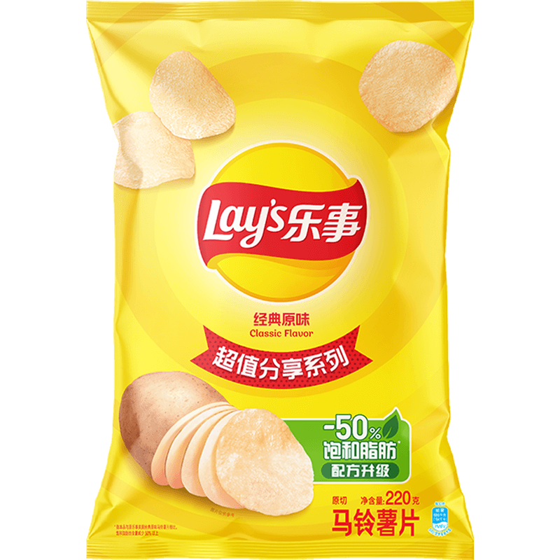 Lay's 樂事 超值分享 馬鈴薯片 原味 220g