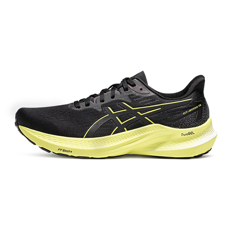 ASICS 亞瑟士 GT-2000 12男子穩定支撐專業跑鞋黑色減震回彈運動鞋
