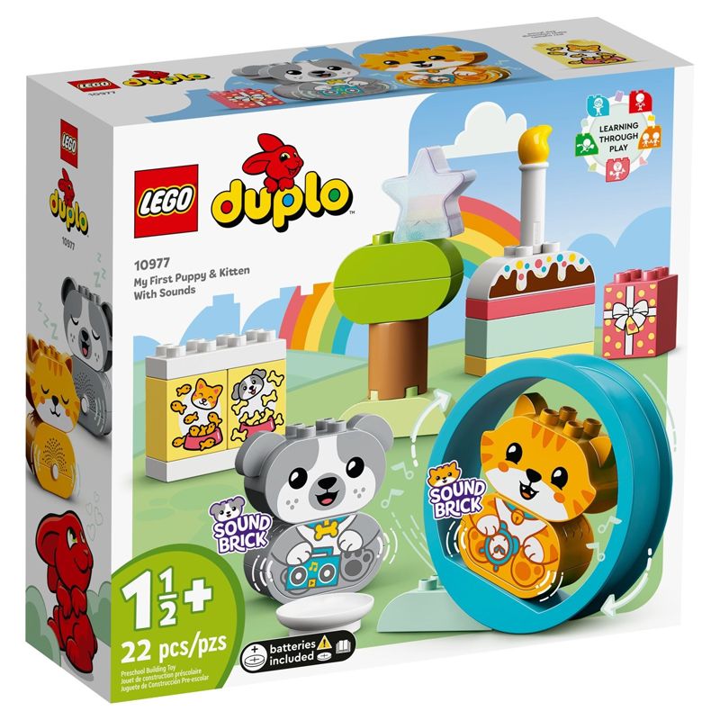 百億補貼：樂高 LEGO 得寶 10977 呆萌小狗小貓 大顆粒積木