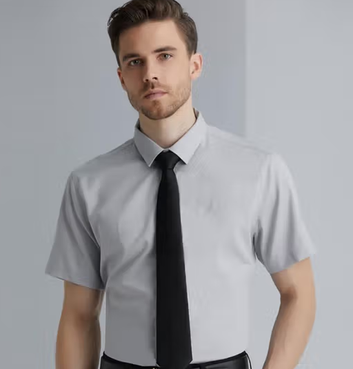 Nautica 諾帝卡 Tailored 男士免燙易打理商務純色短袖襯衫