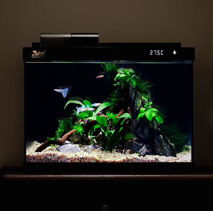 SUNSUN 森森 金麟超白智能魚缸 LE-480B 升級(jí)自動(dòng)喂食
