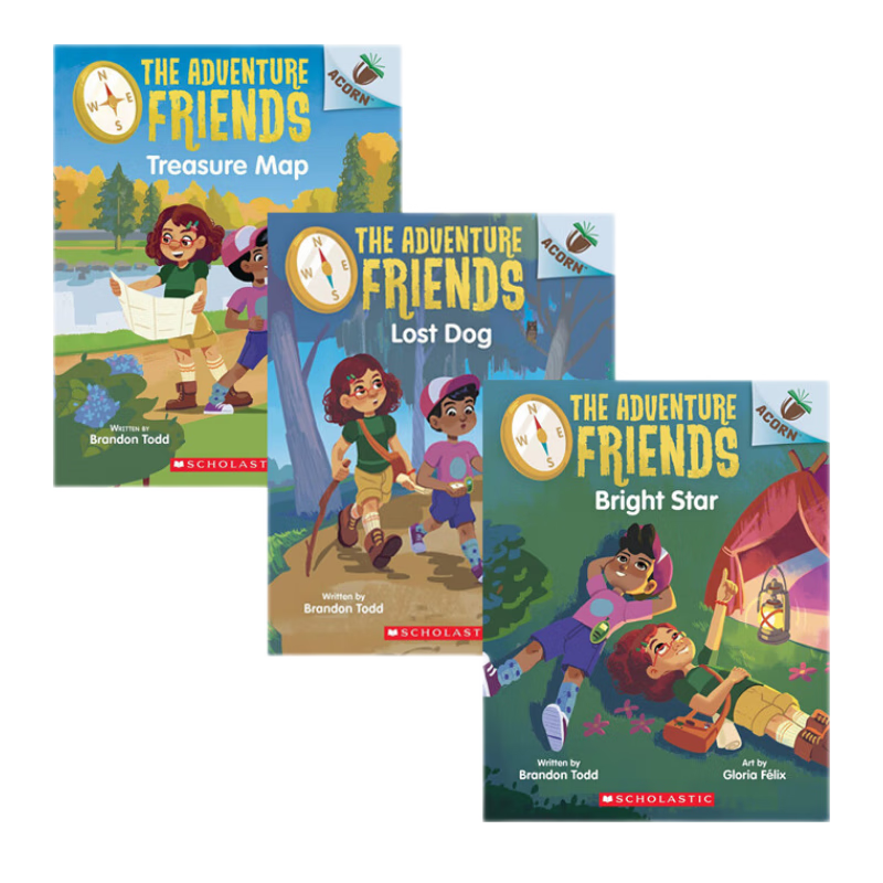 英文原版 冒險(xiǎn)的朋友3冊(cè) 掃碼音頻 The Adventure Friends 學(xué)樂Acorn橡子系列兒童野外探險(xiǎn)體驗(yàn)全彩橋梁書 藍(lán)思410-450L 4至8歲美國學(xué)樂出版社 小學(xué)教輔