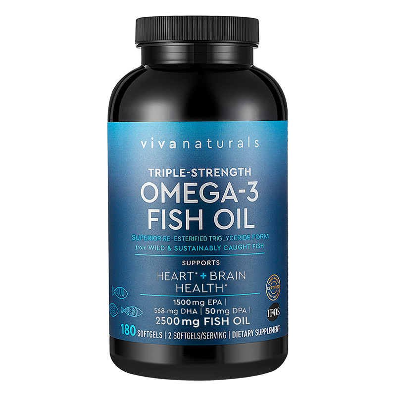 88VIP會員：Viva Naturals Omega-3深海魚油軟膠囊 180粒
