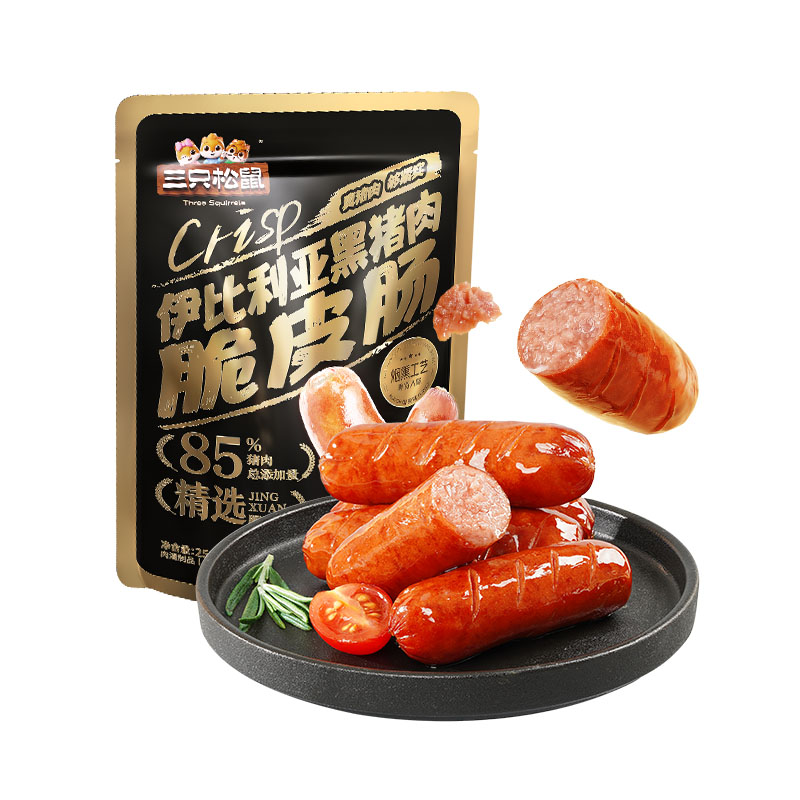 三只松鼠 伊比利亞黑豬肉脆皮腸250g