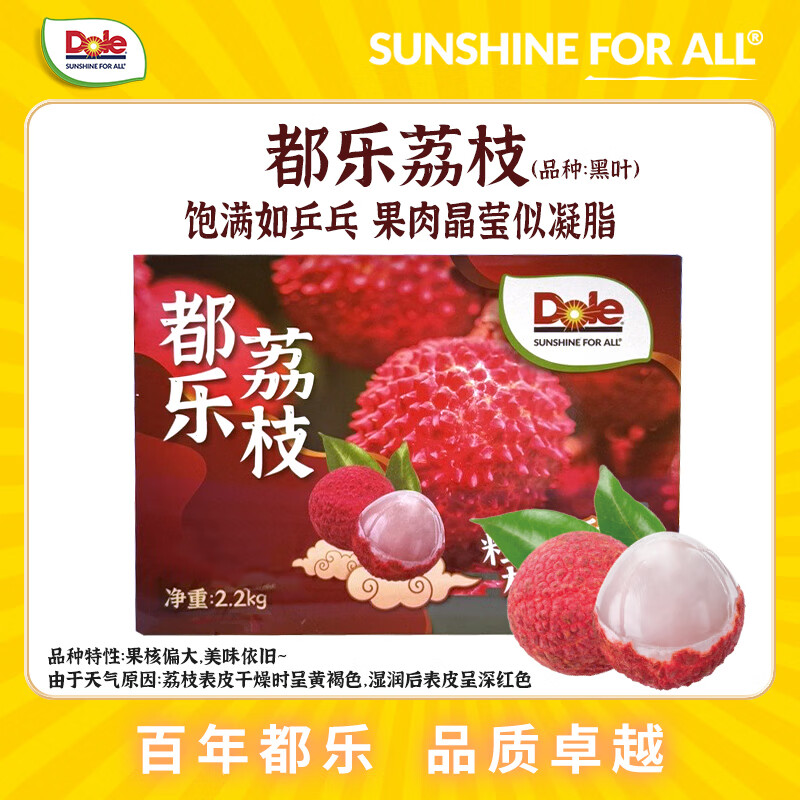 Dole 順豐到家!鮮荔枝 應季現摘水果禮盒 佳品 大果4.4斤裝