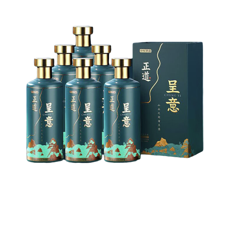 京東京造 正道呈意53度 500ml*6 整箱茅臺鎮珍藏 坤沙醬香型白酒
