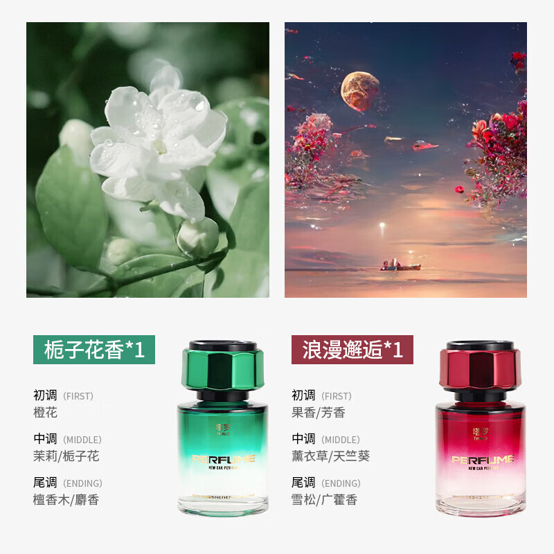 塔羅 Thalo 車載香薰馥郁花香套裝 2瓶