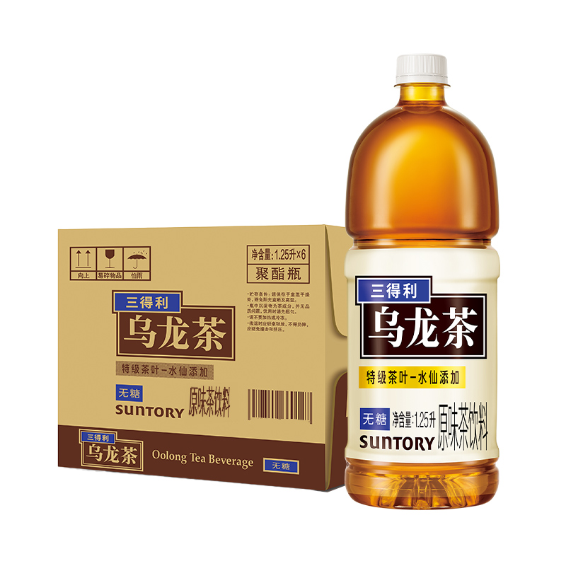 三得利 無糖 烏龍茶飲料 1.25L*6