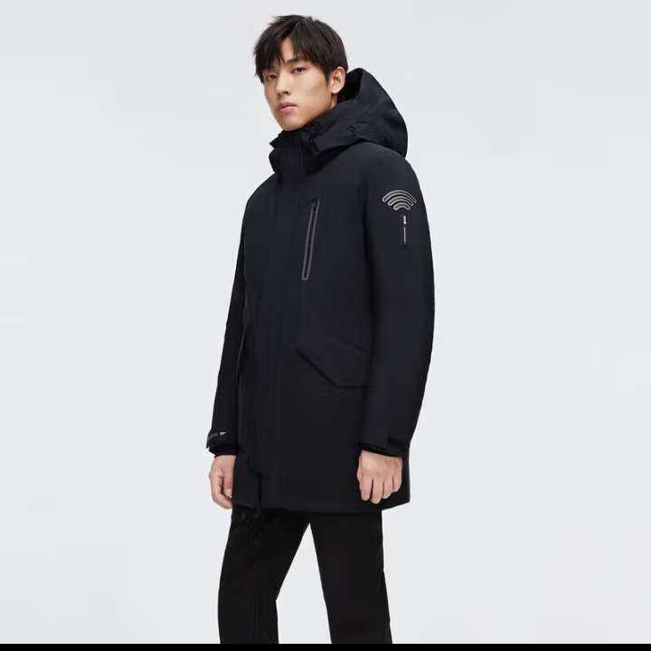 PLUS會員：波司登鵝絨羽絨服男冬季高端戶外中長款風衣保暖加厚外套B20142213