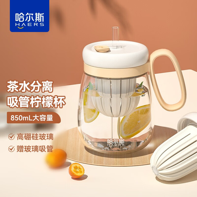 今日必買：HAERS 哈爾斯 玻璃杯泡茶杯 850ml