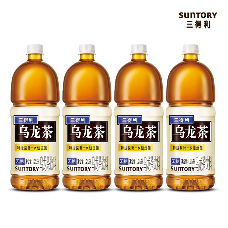 三得利 烏龍茶無糖茶飲料1.25L*4瓶