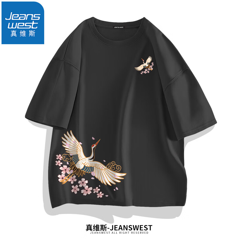 真維斯 JEANSWEST 男士純棉印花短袖T恤 EE-42 2件