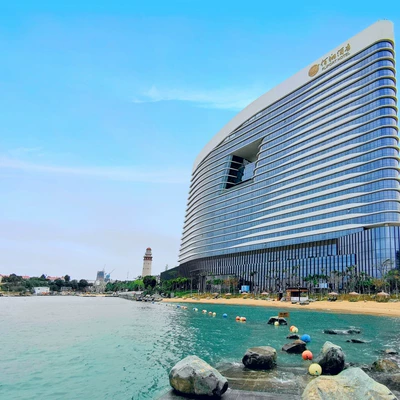 私家沙灘一線海景！海景房可以免費吃一天！廈門佰翔五通酒店 豪華城景/海景房2晚（含雙早等）