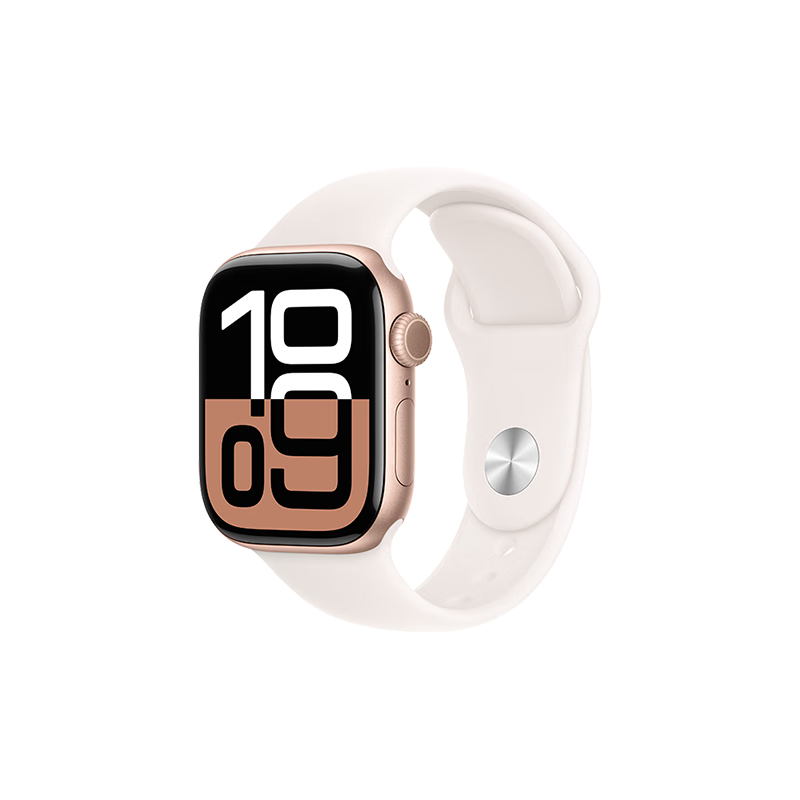 Plus、蘋果 Watch Series 10 智能手表 42mm鋁金屬 玫瑰金 GPS版