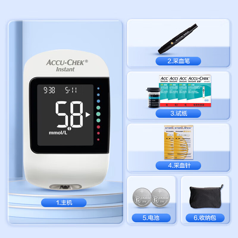 京東PLUS，限地區：羅氏 ROCHE 逸智血糖儀家用免調碼測糖儀（內含100試紙+100針頭）