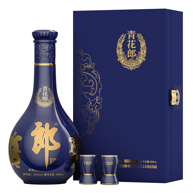 郎酒 青花郎酒 天寶洞藏 陳釀 53%vol 醬香型白酒 500ml 禮盒裝