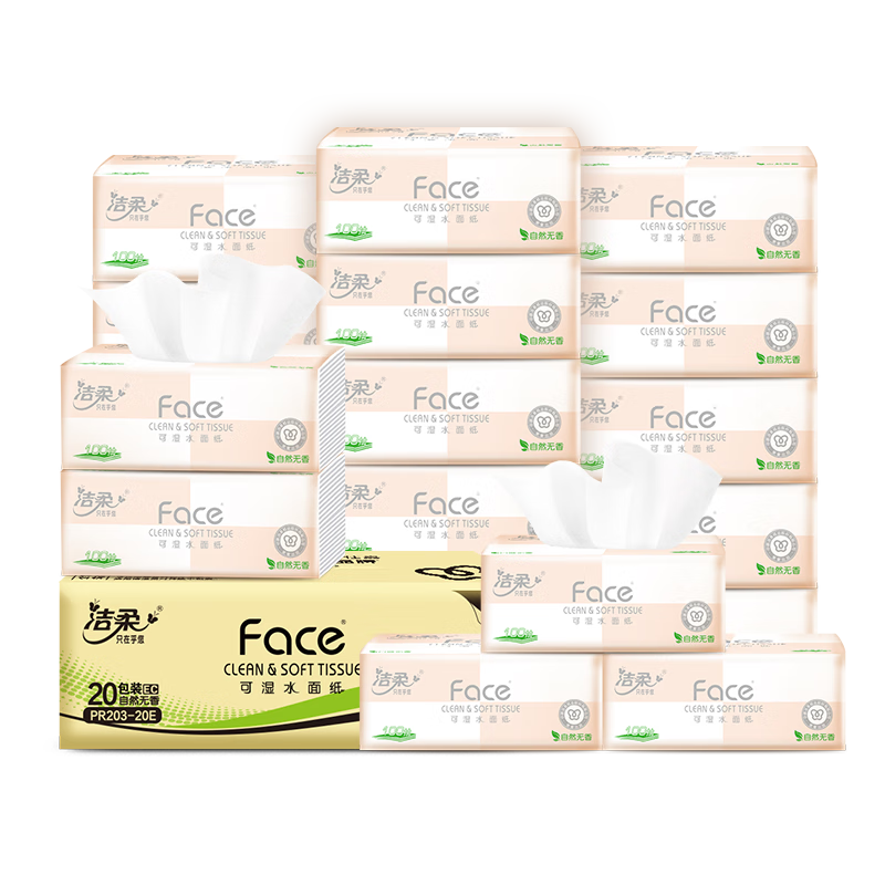 潔柔 粉Face系列 抽紙 3層*100抽*20包