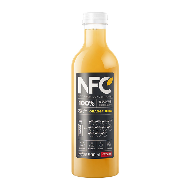 農夫山泉 NONGFU SPRING NFC鮮榨果汁橙汁900ml*12瓶