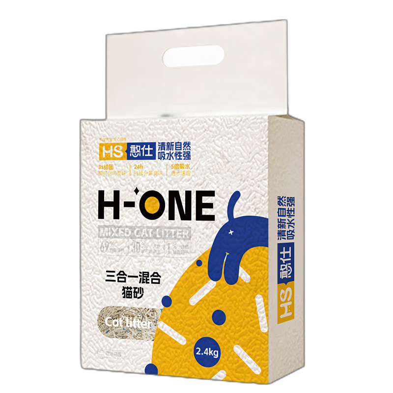 憨仕 豆腐混合貓砂 清新綠茶 2.4kg*3件