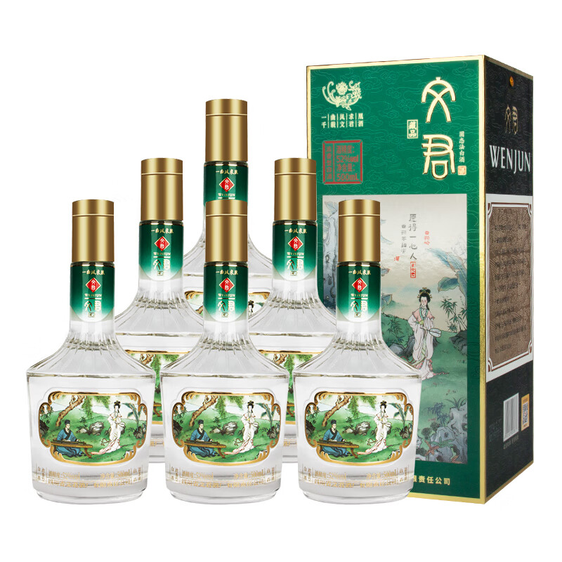 文君國潮新品 文君藏品 濃香型白酒禮盒 52度 500mL 6瓶 6盒原廠原箱