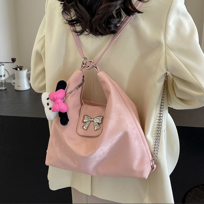 88VIP會(huì)員：卡帝樂鱷魚 高級(jí)感大容量背包女2024新款大容量斜挎包通勤雙肩包流行托特包