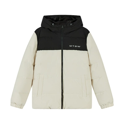 美特斯邦威 拼接連帽棉服
