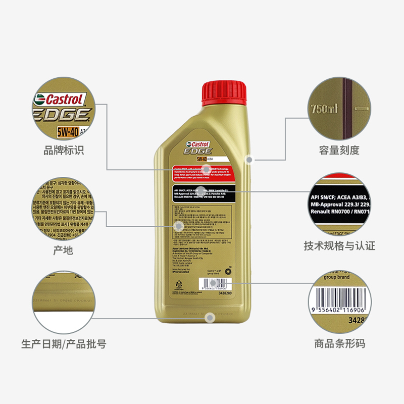 88VIP會員：Castrol 嘉實多 極護 5W-40 A3/B4 全合成機油 1L
