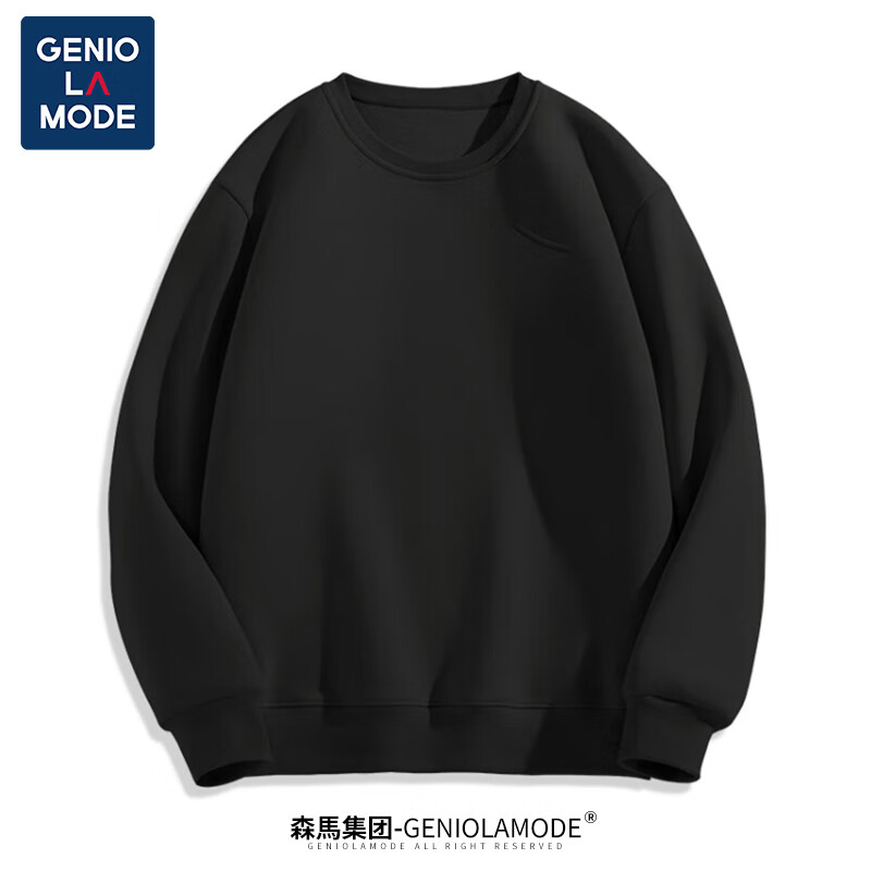 Plus會員、概率券:GENIOLAMODE衛衣男日系圓領舒適百搭長袖