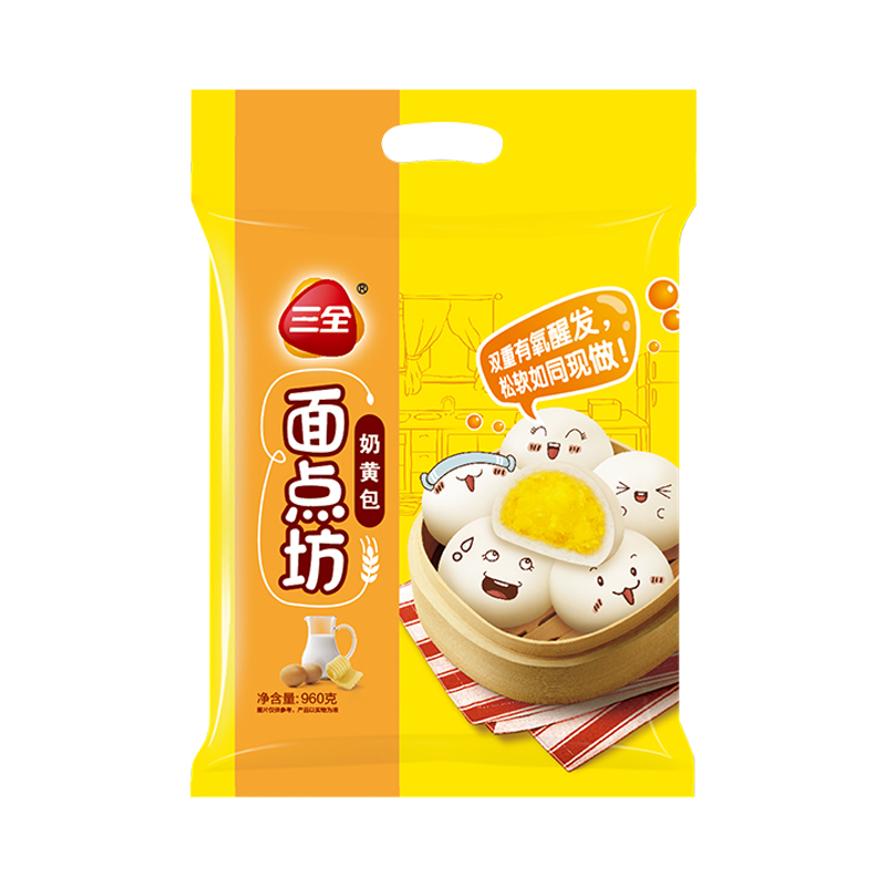 plus、需首購：三全 奶黃包 960g/袋*5件