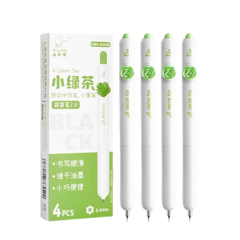 湊單3.9 小紅花按動中性筆4支