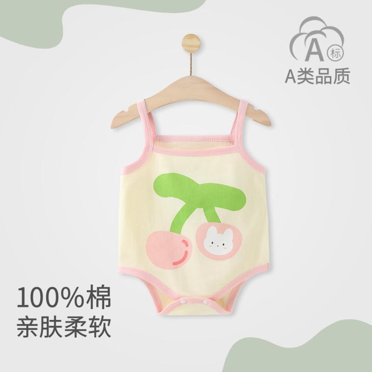 頂瓜瓜 新生兒衣服夏季嬰幼兒連體衣短款男女寶寶包屁衣
